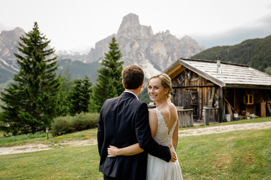 Euan and Lucinda, a lovely wedding in Corvara